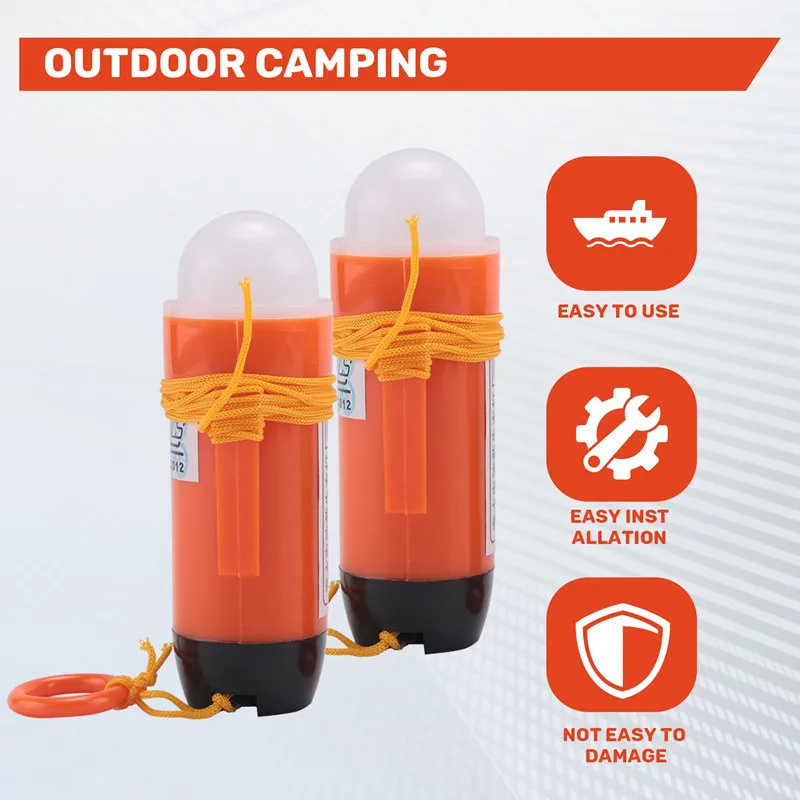 AA16 2Pcs LED Life Jacket Emergency Light Surf Life Jacket Light LED Energy Saving Flashlight
