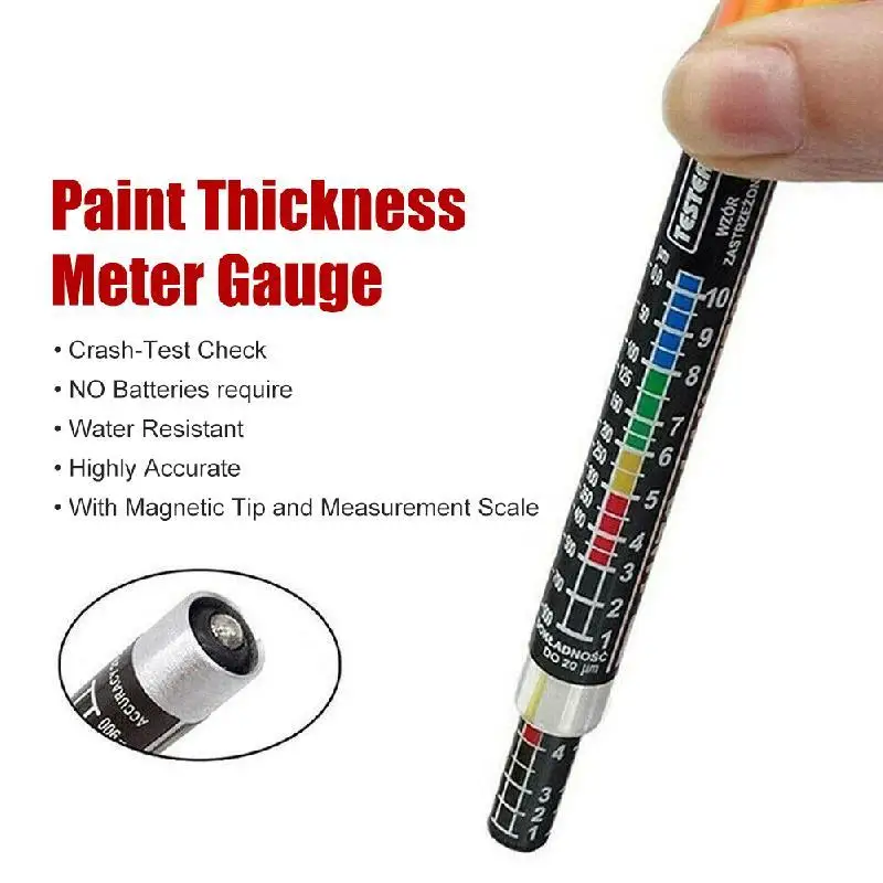Car Paint Thickness Tester Pen Auto Lak Test Bit Portable Car Paint Coating Tester Meter Thickness Meter Gauge Crash