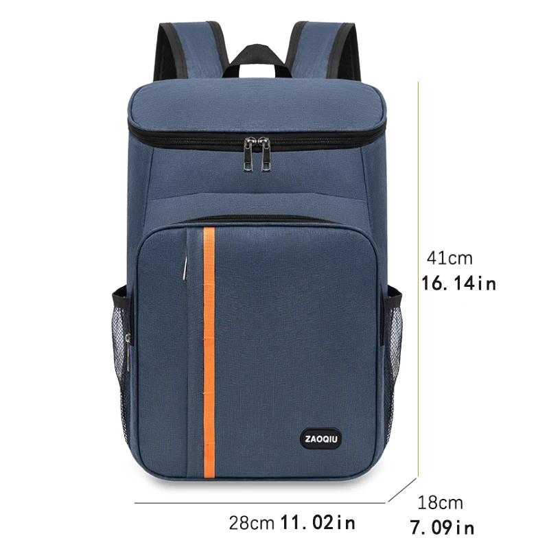 Large Capacity Insulated Backpack - Non Food Contact Insulated Bag for Camping, Hiking, and Office Use - Black Outdoor Backpack,