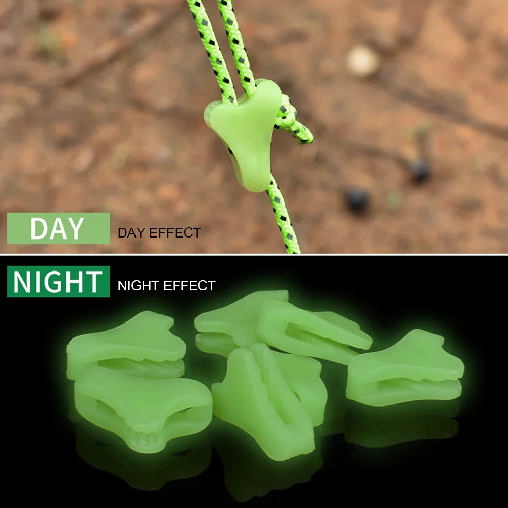 Tent Rope Fastener Adjuster Outdoor Camping Triangle Non-Slip Hiking Rope Buckles Stopper Tools 10/20PCS