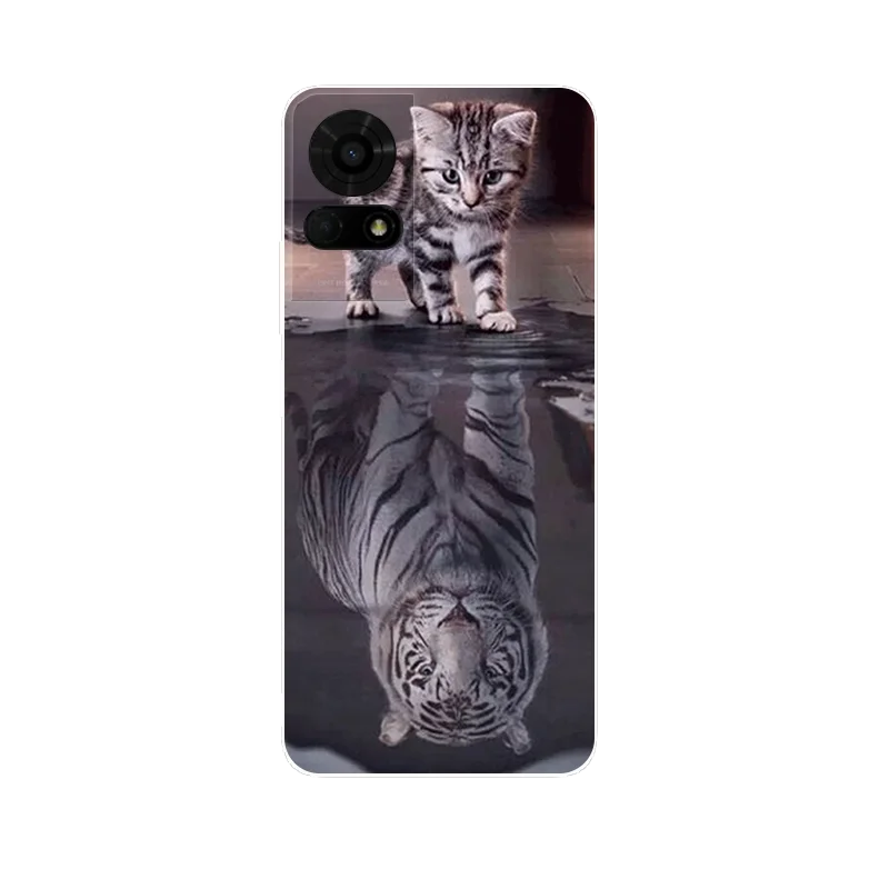 Cartoon Printed Soft TPU Silicone Back Cover - Bumper Case