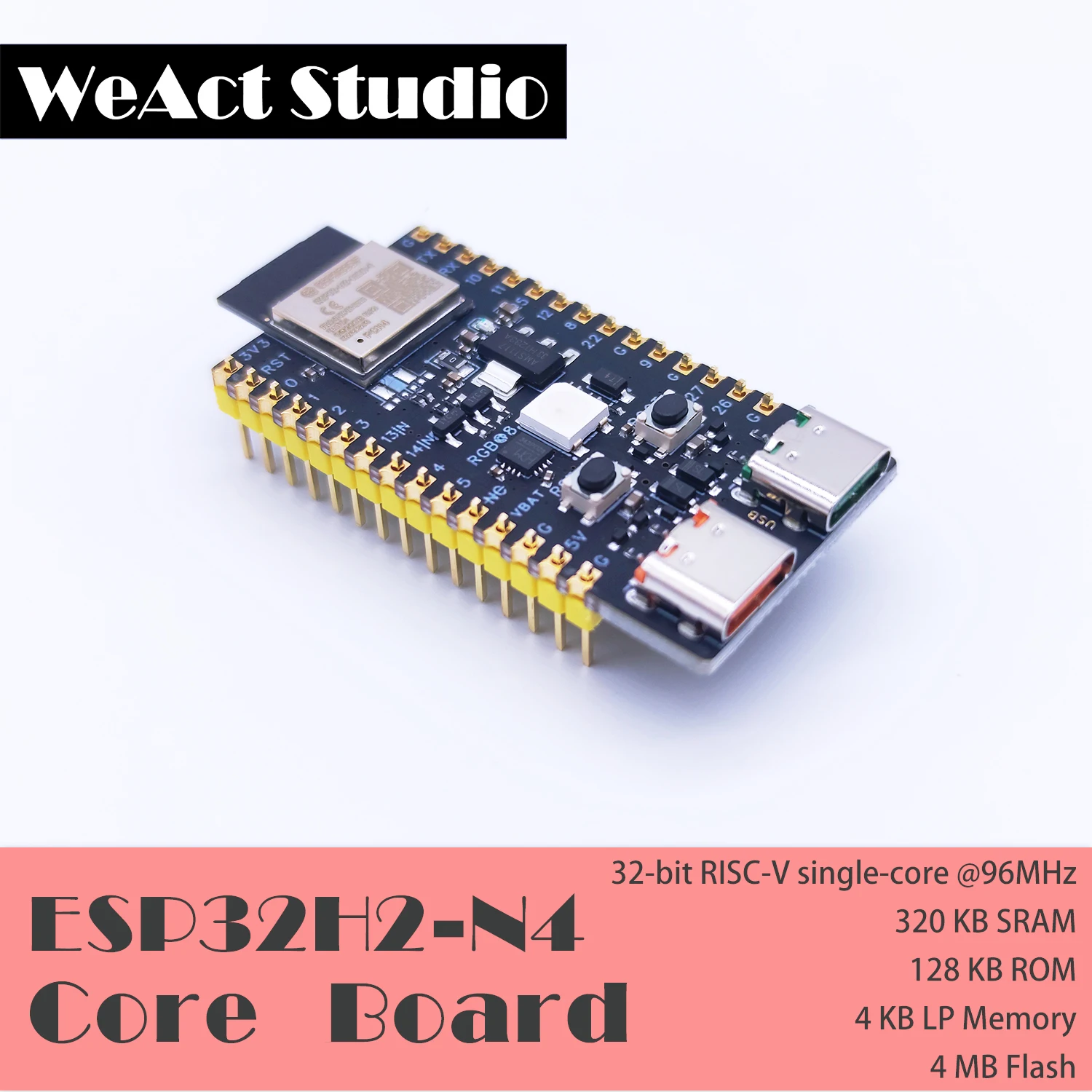 WeAct ESP32H2-N4 Development Board Support Thread and Zigbee Bluetooth5 and Bluetooth mesh  Substitute ESP32-H2-DevKitM-1