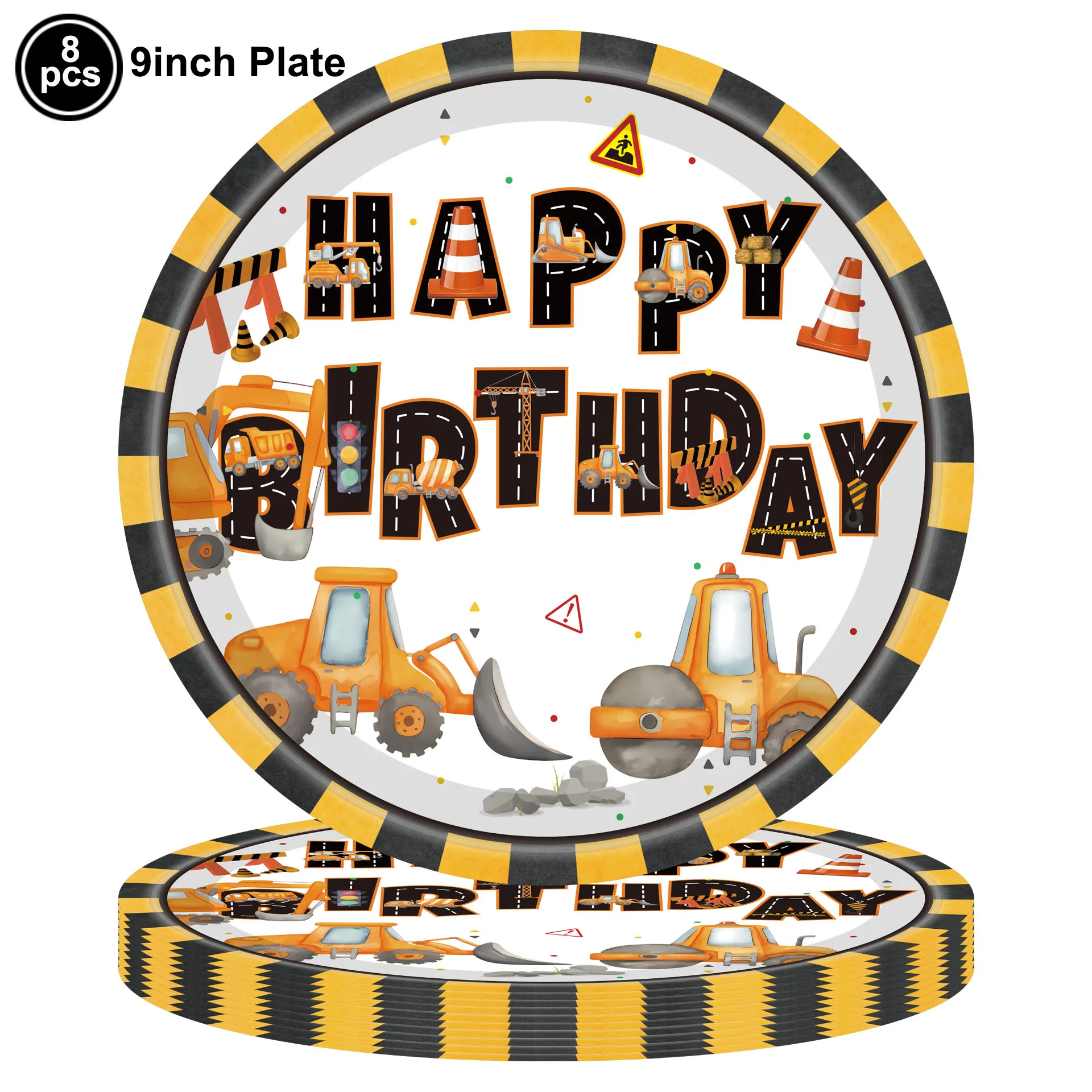 Construction Vehicle Foil Balloons Set for Boys Birthday Party Decorations