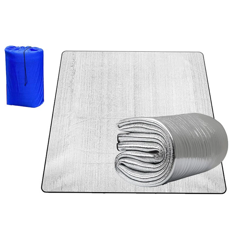 200x200 Waterproof Ground Mat Camping Double Sided Aluminium Foil Outdoor Hiking Beach Picnic Mats Sleeping Pad Blanket
