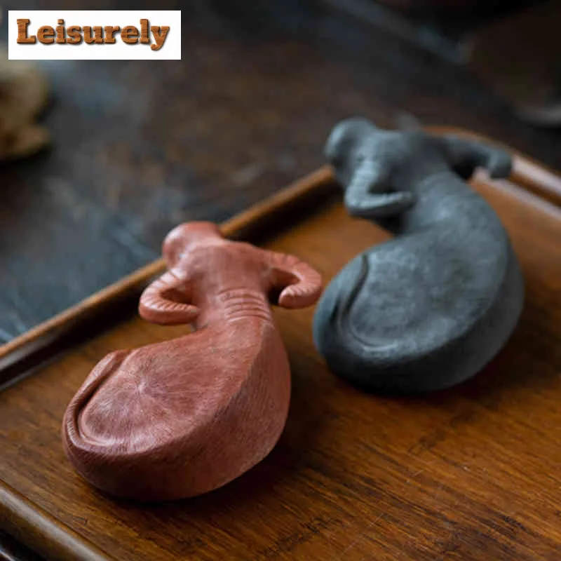 Yixing Zisha Zodiac Pipa Ox Wealth Tea Pet Handmade Lucky Model Tea Figurine Play Toys Tea Statue Ornaments Tea Items Supplies