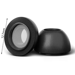 Premium Memory Foam Earbud Tips - Comfortable Replacement Cushions for Wireless Earbuds (Black M)