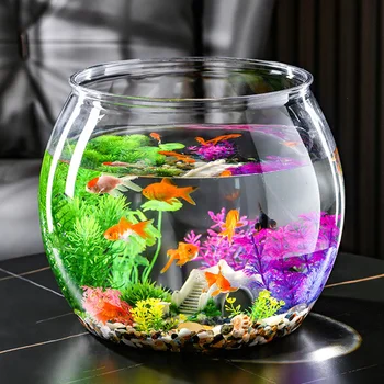 Fish Bowl Plastic Round Fish Unbreakable Vases 1