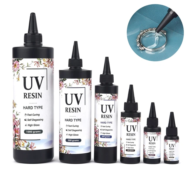 Hard UV Resin Glue Clear Ultraviolet Curing Quick Drying Epoxy Resin UV  Glue DIY Jewelry Making Tools Resin Mold Gel Hardener