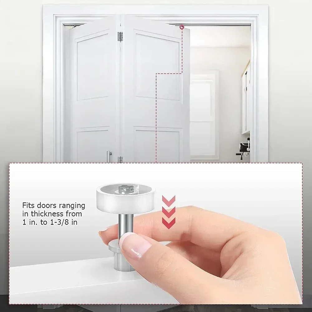 4pcsd Bifold Door Top Guide Wheel Kit Cabinet Door Repair Plastic Bifold Top Pivot Hinge For Closets Pantries Laundry Rooms