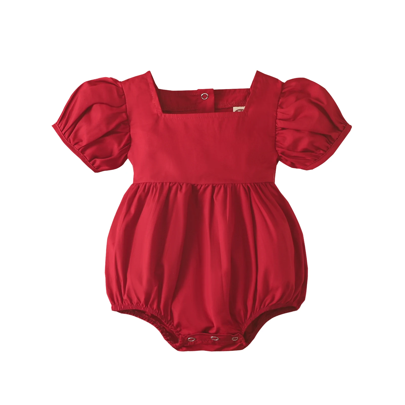 Baby Bodysuits for girl  FOCUSNORM 0-24M Summer Lovely Baby Girls Boys Romper Clothing 3 Colors Solid Short Puff Sleeve Jumpsuits carters baby bodysuits	 Baby Rompers