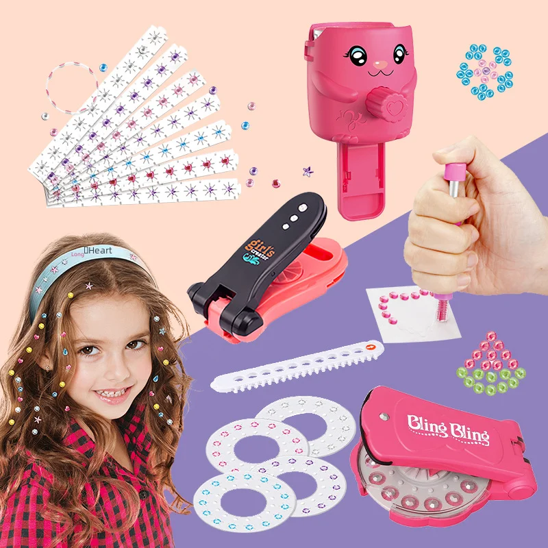 Cross-border Blingbling Nail Art Machine Children's Home Use Jewelry Stickers Women's Color Makeup Toys For Kids