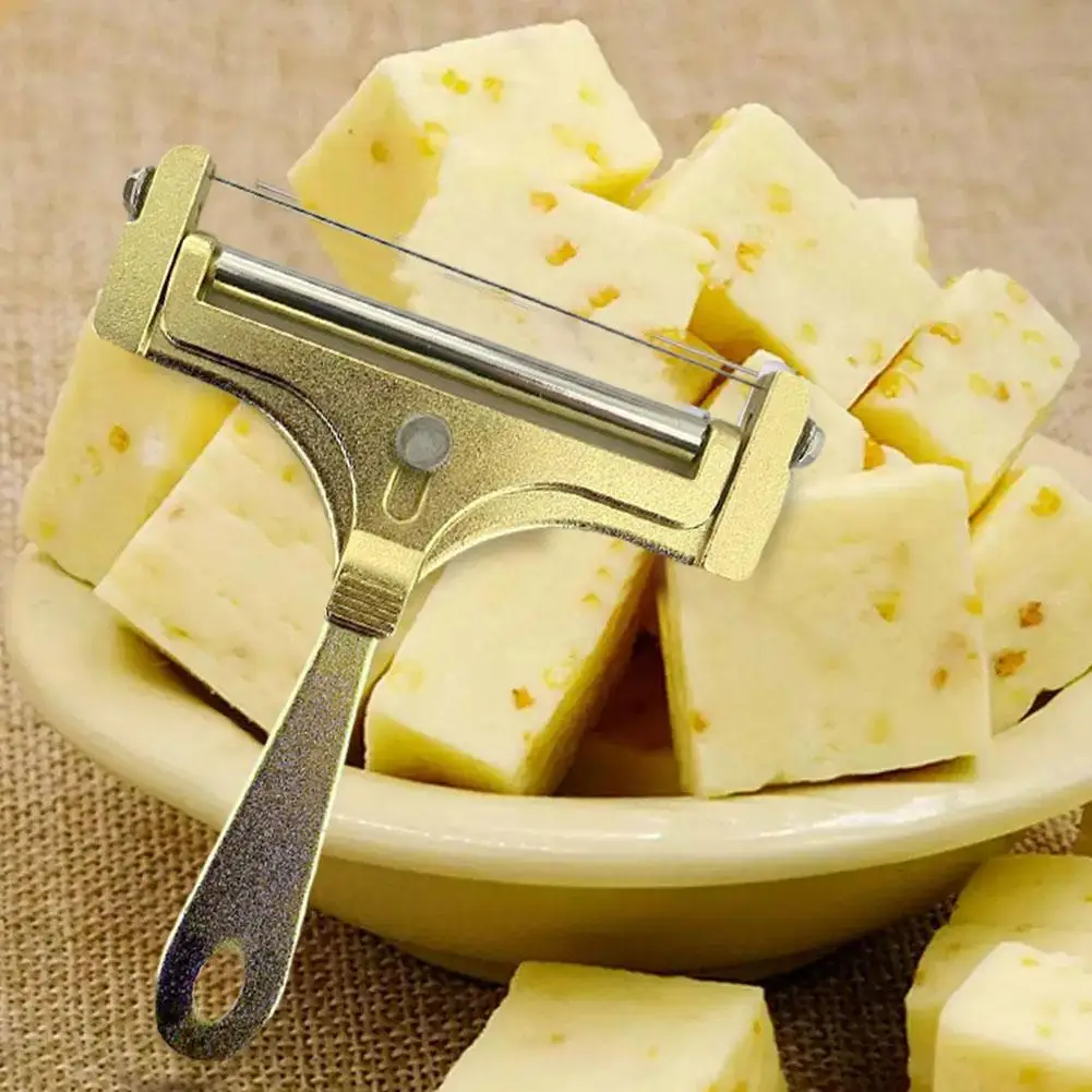 

Резак для сыра с проволокой и роликами, резак для сыра с регулируемой толщиной, кухонный инструмент для приготовления сыров A8n2