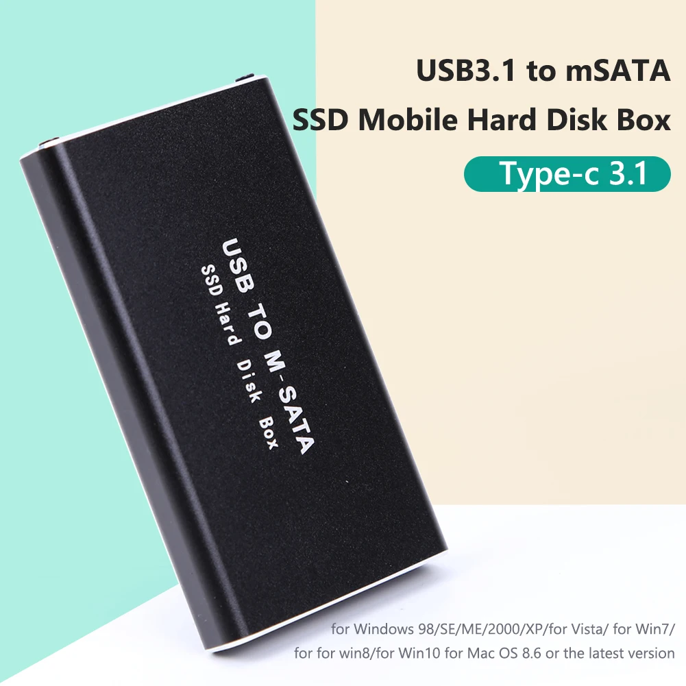 MSATA ไปยัง USB SSD กรณี Mini SATA USB อะแดปเตอร์ภายนอก