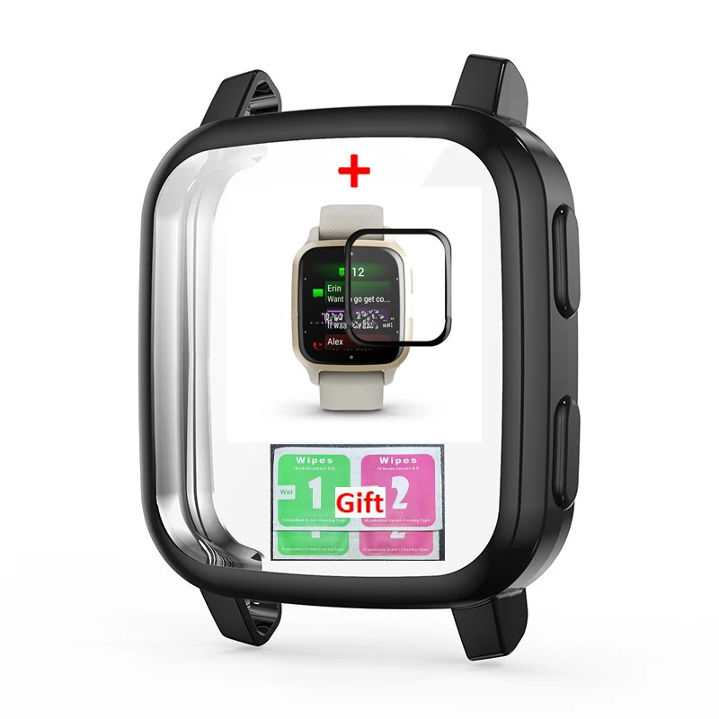 Garmin Venu sq/Venu sq 2  ð Ŀ  TPU   ̽,  Venu sq2 ð  PMMA ũ ʸ 
