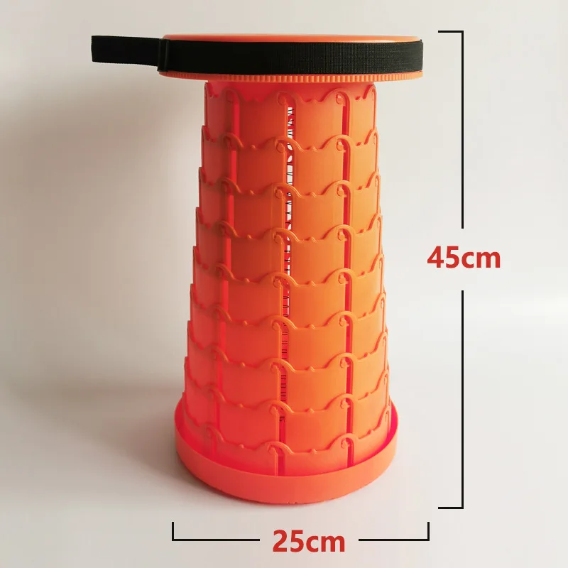 Thickened Travel Outdoor Rainbow Retractable Folding Stool, High-speed Rail and Train Portable Retractable Stool, Outdoor Chair，