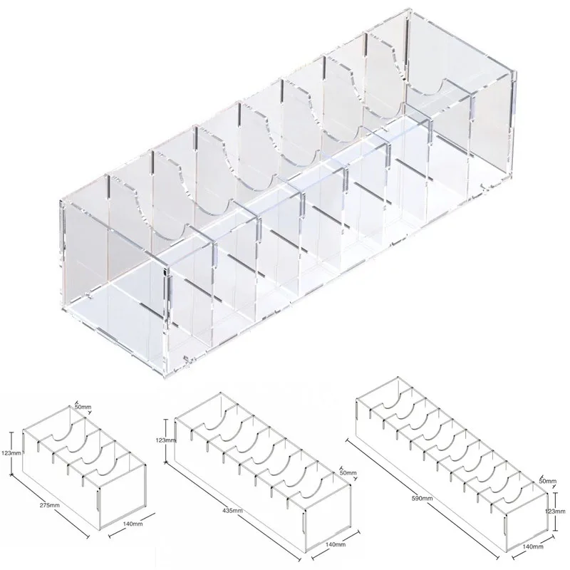 Acrylic Belt Organizer, 5/8/11 grid Belt Holder, Belt Storage, Organizer for closet, Skincare,Belts, Ties, Watches, Cosmetics