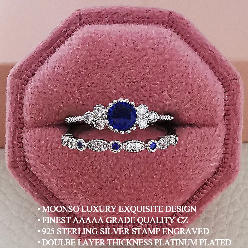 Vintage Halo bride Wedding Ring Set For Women Lady Anniversary Gift Jewelry Bulk Sell R5721 silver ring wedding rings silver rings