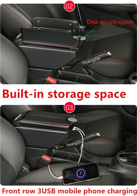 Kaufe Für Hyundai Accent Tagaz Auto Armlehne Box Central Store Inhalt  Zubehör Innendetails USB-Schnittstelle Aschenbecher