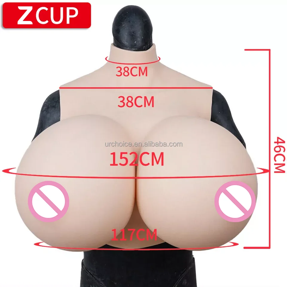 DIY Inflatable Silicone Z Cup Size Boobs Best Selling Fake Breast Forms Man  To Woman Crossdressing Transvestite Drag Queen, image size:960x960