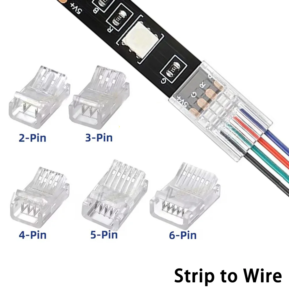 ตัวเลือกสินค้า ตัวต่อสายไฟ LED 5050 แบบ 2-6 ขา 8/10/12 มม.