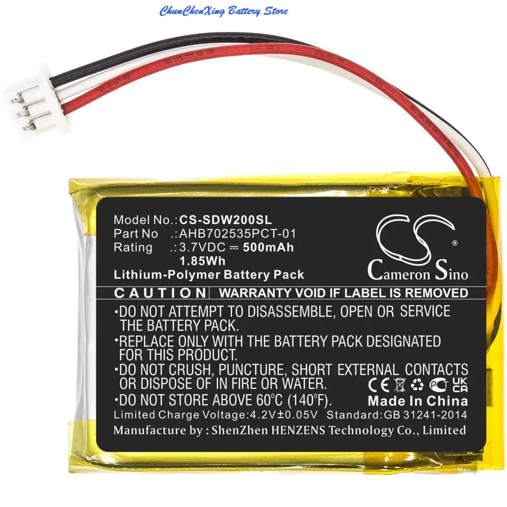 Batteria Per Cuffie Wireless Cameron Sino 500Mah Per Sennheiser Momentum True Wireless,M3Ietw,M3Aebt,Momentum 3 Wireless,Wireless 2