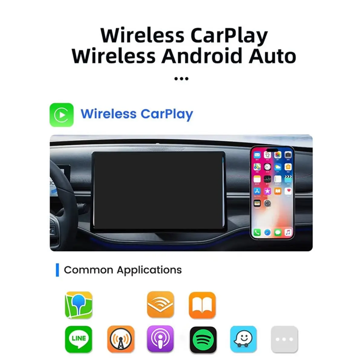 A10R 2 in 1 무선 CarPlay 안드로이드 오토 USB 어댑터 동글 스마트..