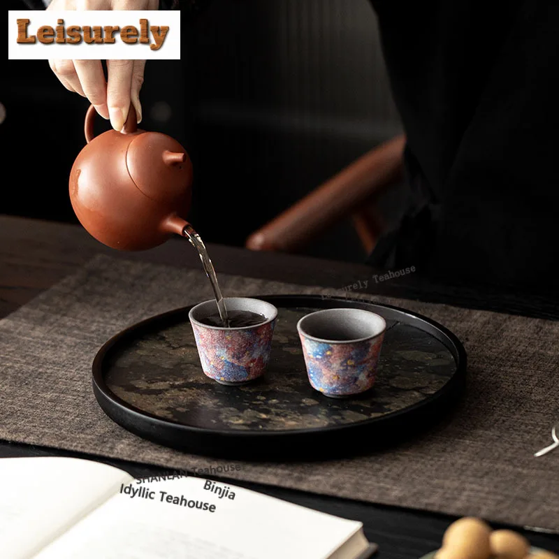 Rock Panel Tea Tray Dessert Candy Tray Coffee Storage Board Teapot Base Dishes For Serving Chinese Tea Set Accessories Supplies