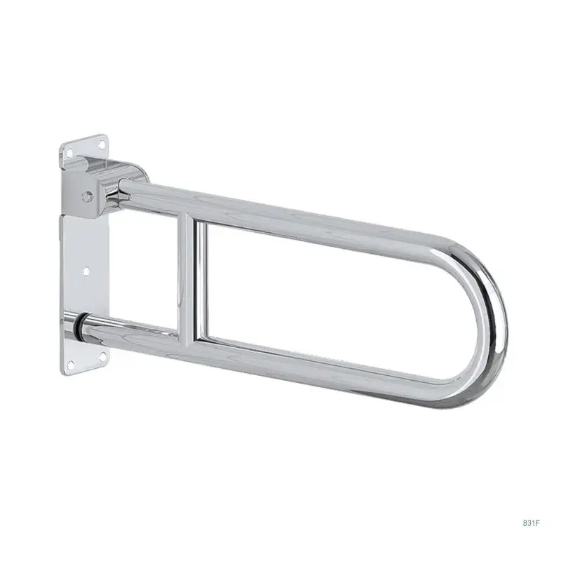 Upgrades Stainless Steel Safety Handrail 23.6" Foldable Handle Not Slip Toliet Handrail for Elderly Pregnant & Disabled