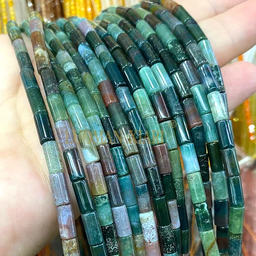 천연 석재 어벤츄린 재스퍼 마노 타이거 아이 자수정 실린더, 4x9mm 스페이서 비즈, 쥬얼리 제작 DIY 팔찌 액세서리 5