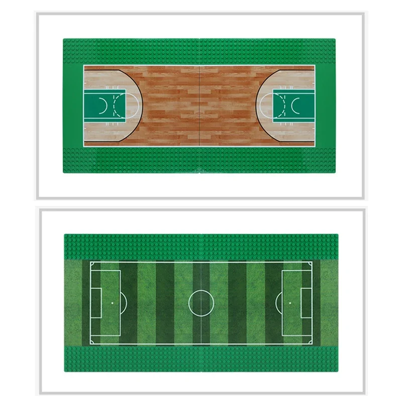 City Street View Road BasePlate Building Blocks 32*32 Dots Blocks DIY Toys Parking Lot Football Basketball Court Mini Bricks 3