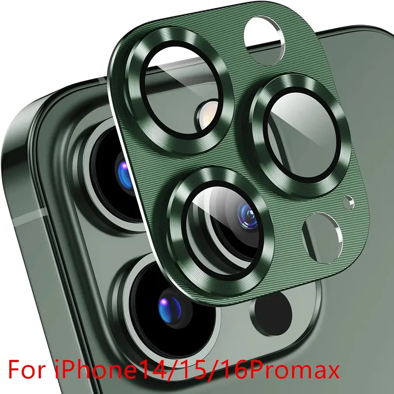 Premium Metal Camera Lens Protector with Tempered Glass Cover