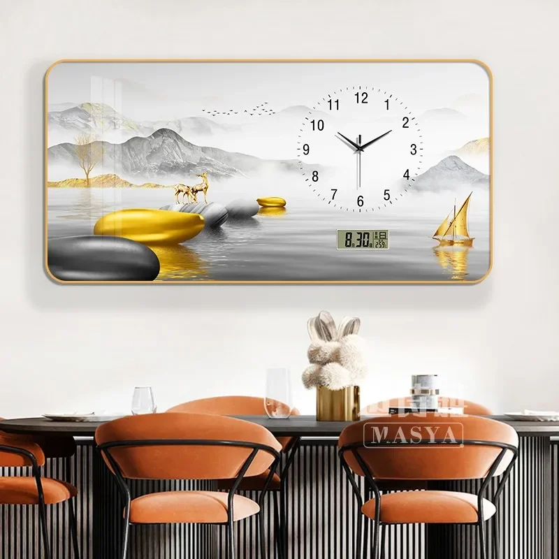 Digital Luxury Wall Clock – Silent Home Decor 4