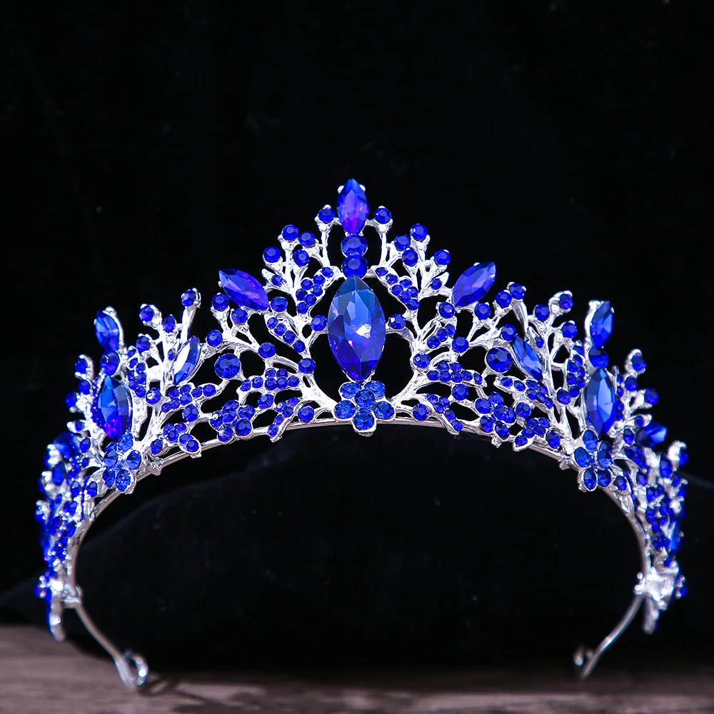 DIEZI Baroque Vintage Princess Queen Bridal Crown Headwear Crystal Tiara For Women Wedding Crown Hair Dress Accessories Jewelry