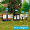 2pcs/Set Dollhouse Miniature Mini Garbage Trash Can Rubbish Bin Toy HO Scale Model Figure Model Train Landscape Diy Accessories 3