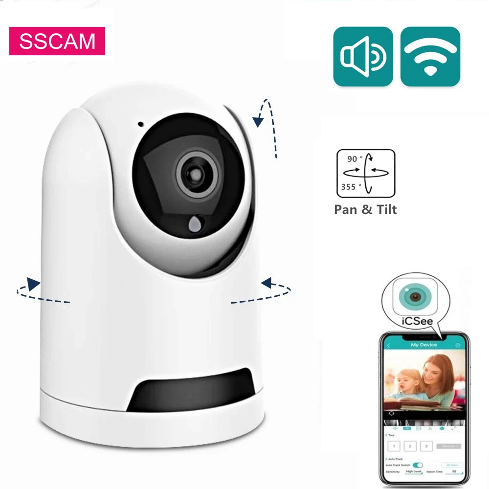 4Mp Wireless Dome Icsee Camera Smart Home Security Protection Wireless Video Surveillance Mini Camera Audio A Due Vie