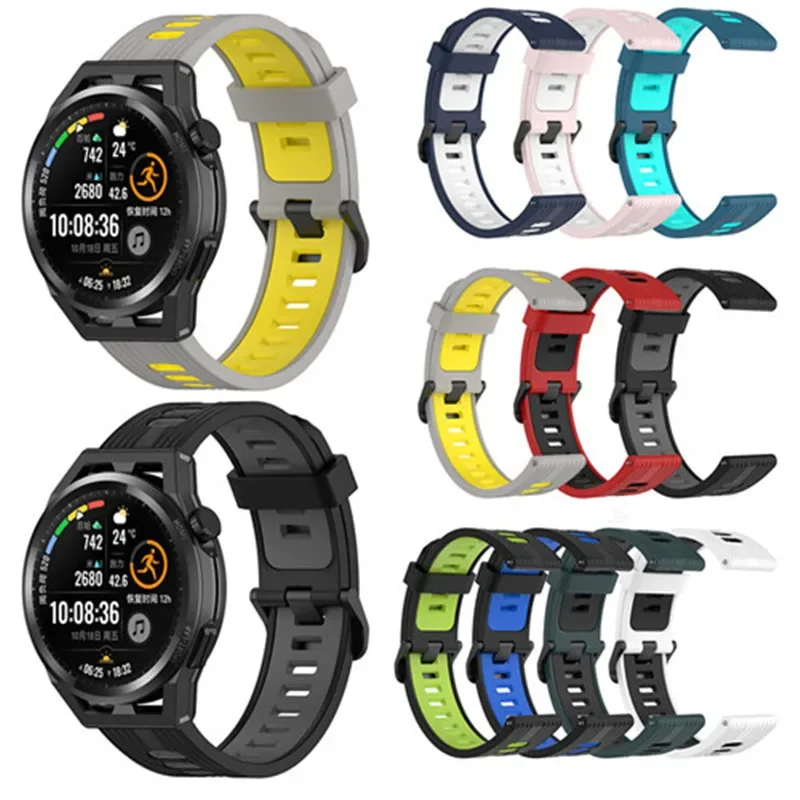 

20 22mm Sport Silicone Strap For HUAWEI WATCH GT Runner/GT 3 46MM/GT2 Pro Smartwatch Wrist Band Watchband Bracelet Original