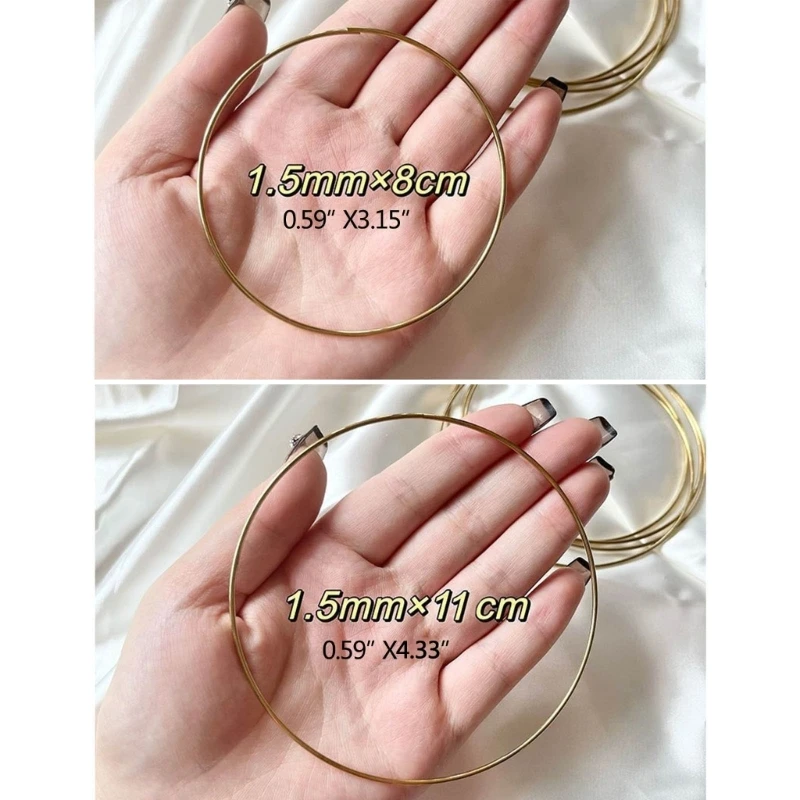드림 캐처 서클 링 꽃 후프 5 개, DIY 벽걸이 공예 쉬운 사용, F19D