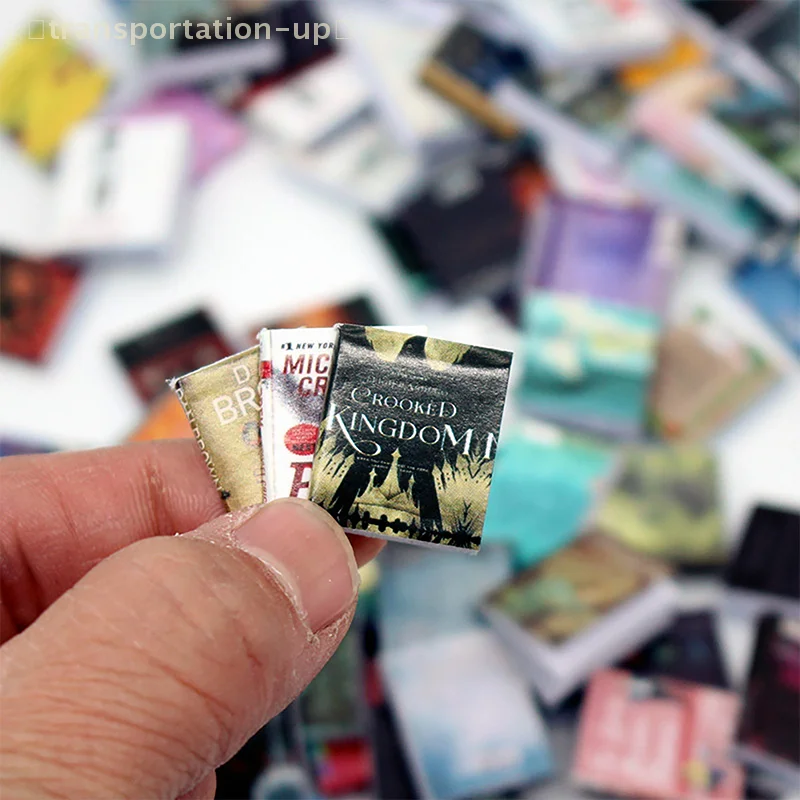 100PCS Random Miniatures Dollhouse Classical Mini Flip Books Notebook Furniture Decoration Doll Ornament Supplies miniature ornament miniature figurines