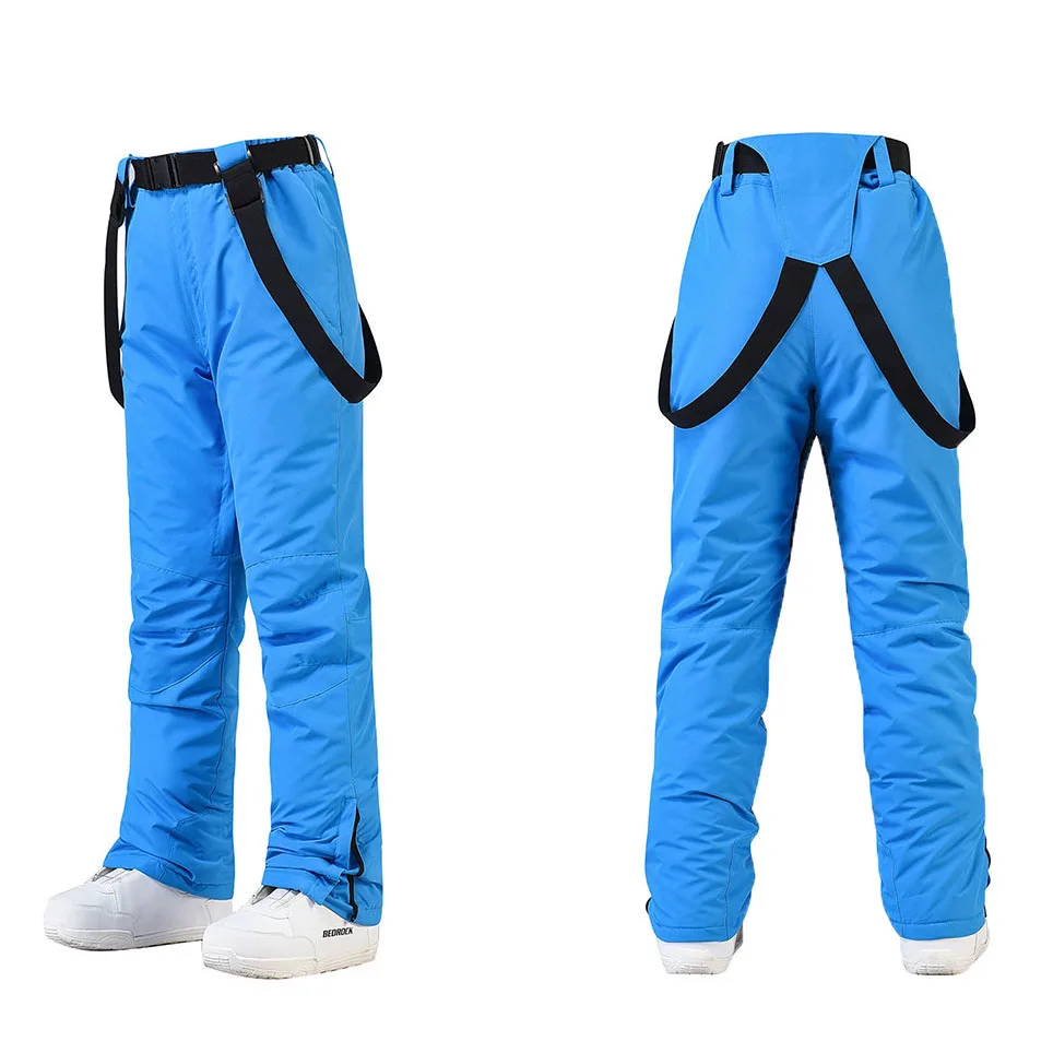 New Men and Women Winter Outdoor Ski Pants Windproof Waterproof Warm Breathable Snowboarding Pants Snow Sports Bibs Pants 3