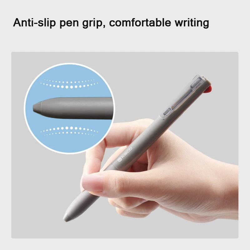 KACO 3-in-1 Gel Ink Pen Multifunction 0.5mm Mechanical Pencil & Ballpoint canets Smooth Writing School Replace Refill 4Colors multifunction pen mechanical pencil ink ballpoint pen