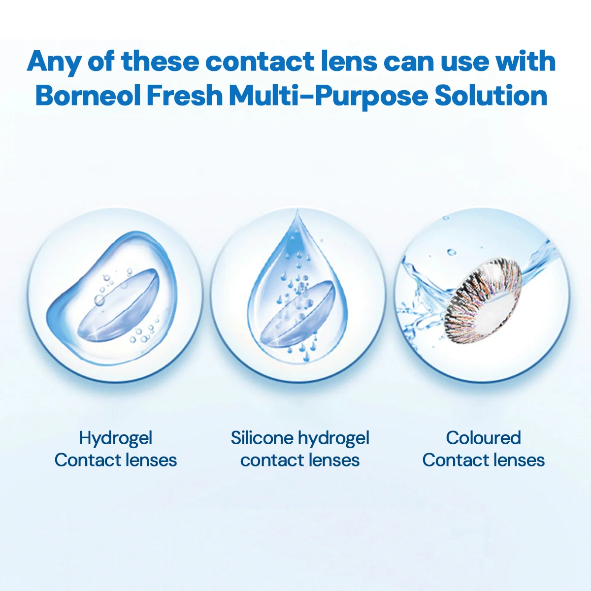 Contact Lenses Solution Nursing Borneol 60ml for Eyes Contact Lenses Water Pupil Cleaning Health Care Solution
