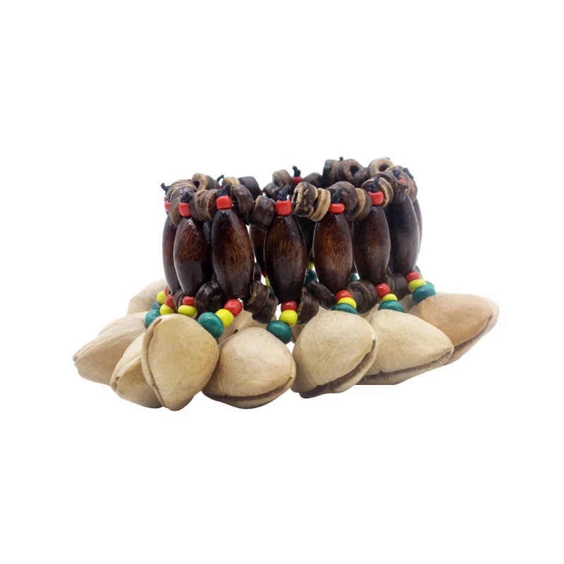 Handmade Nuts Shell Bracelet Handbell for Djembe African Drum Conga Tambourine Percussion Accessories Drum Accessories