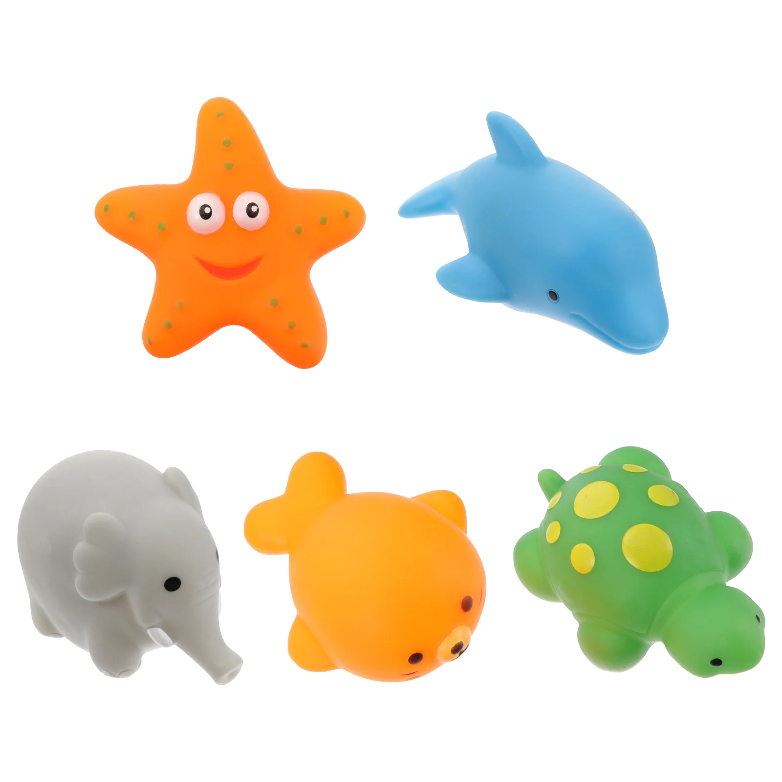 

5 Pcs Bath Toys Children Floating Shine Bathtub Vinyl Shower Plaything Educational