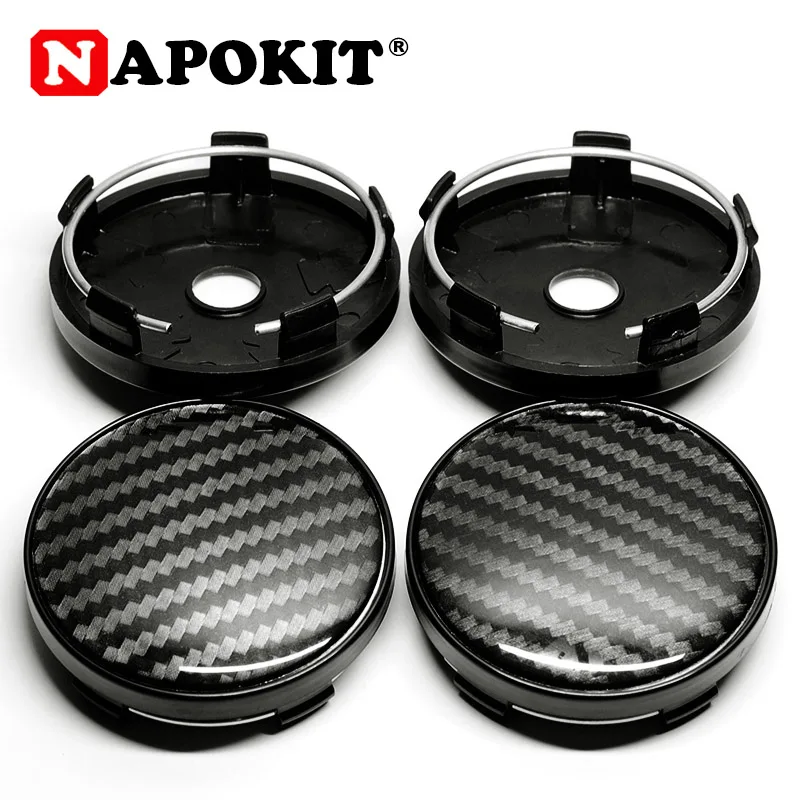 Quality Carbon Fiber Pattern Logo Car Wheel Center Cap Rim Hub Caps Cover 4pcs/lot wheel center caps
