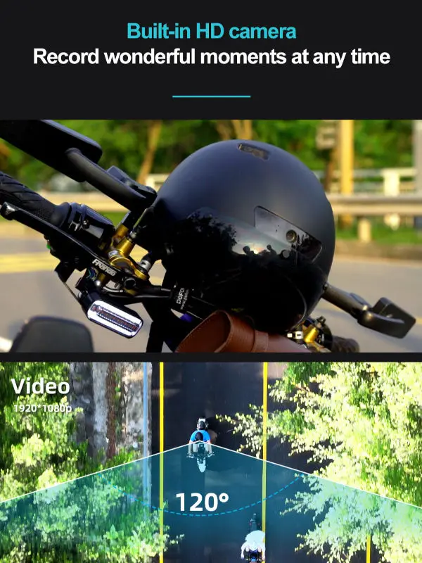 Capacete de Bicicleta Inteligente para Adultos Com Câmera 1080P