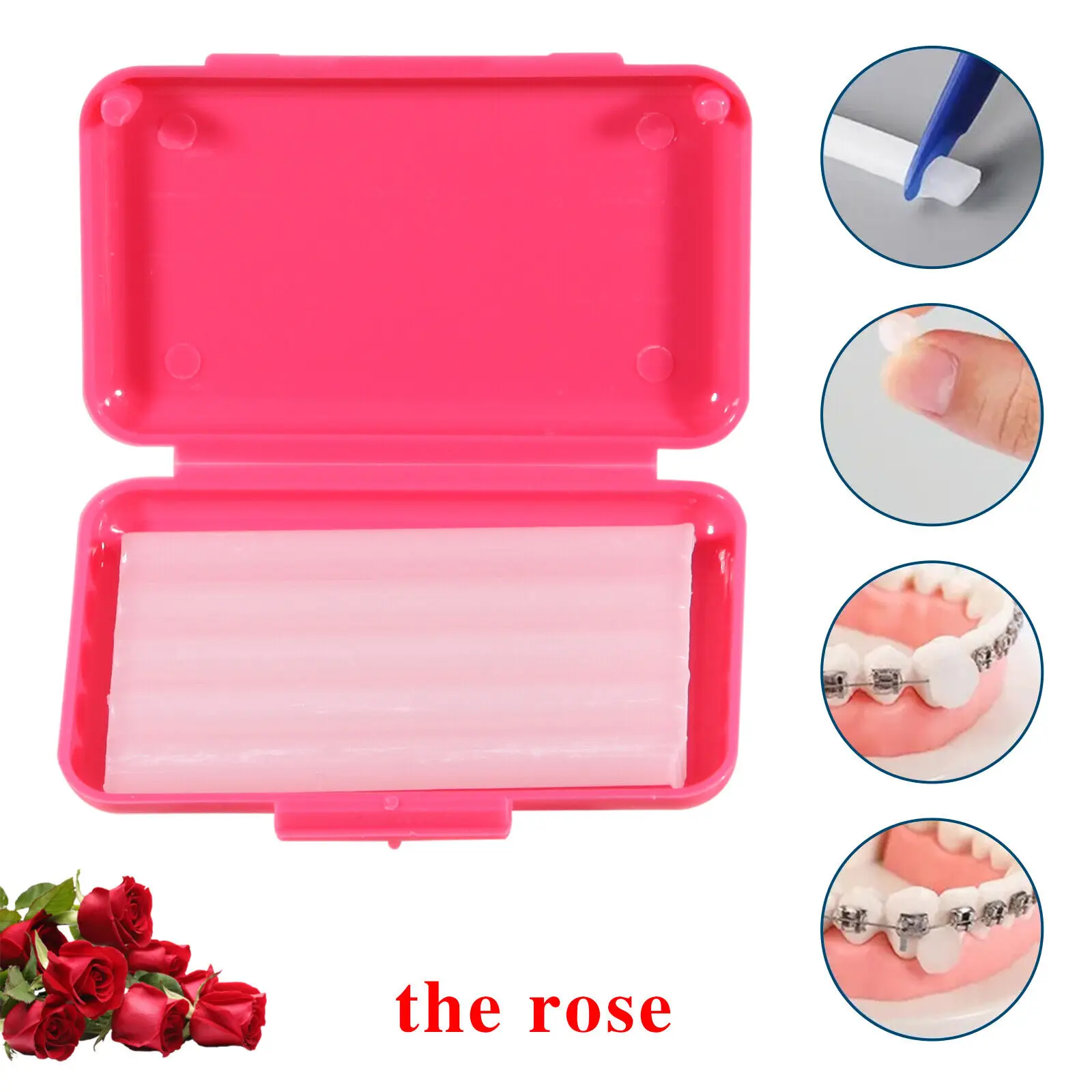 10 Pezzi Cera Ortodontica Cera Dentale Per Parentesi Graffe 50 Strisce - Foto 8