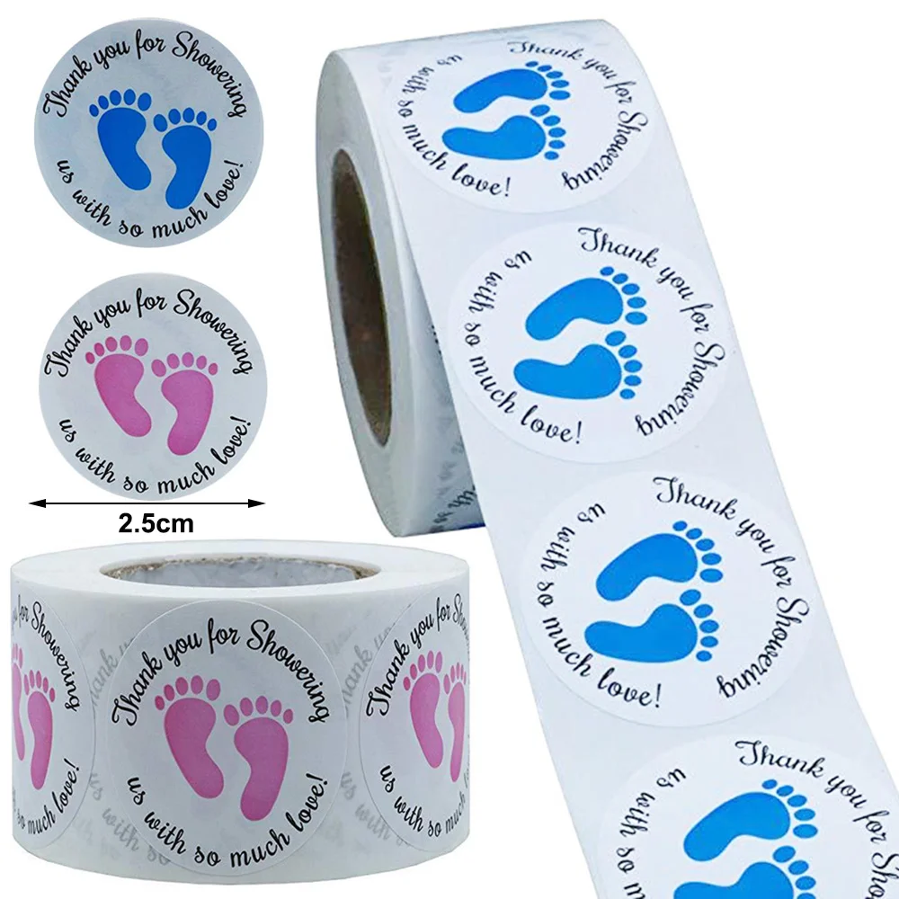 500Pcs Baby Shower Stickers Team Boy Girl Its A Boy O Girl Gift Bag Box Label Sticker Bottle Sticker Gender Reveal Party Decor
