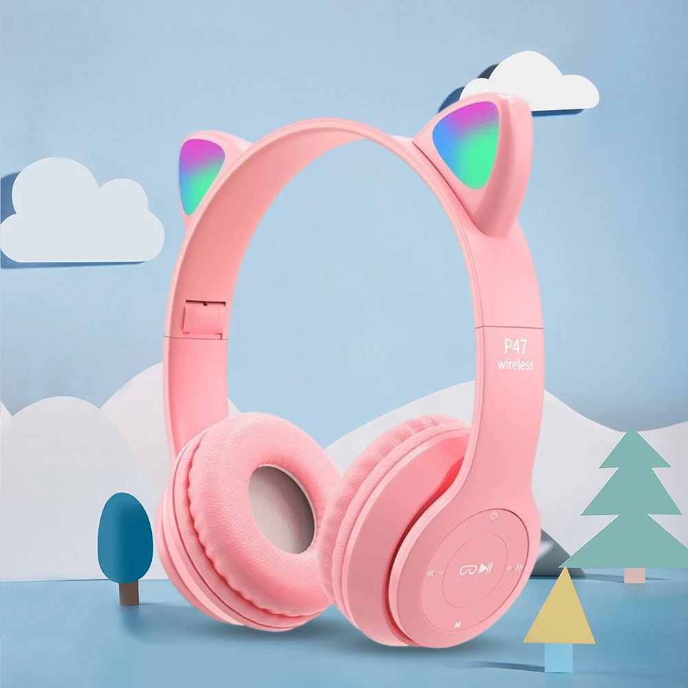 Flash Light Pink Little Girl Earphone 2
