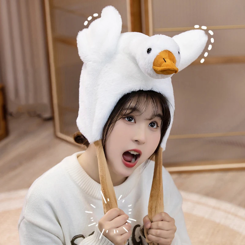 1PC new and high quality Cute Plush Animal Warm Hat Lovely LED Glowing Moving Ears Hats Funny Cosplay Party Caps Kid Gifts