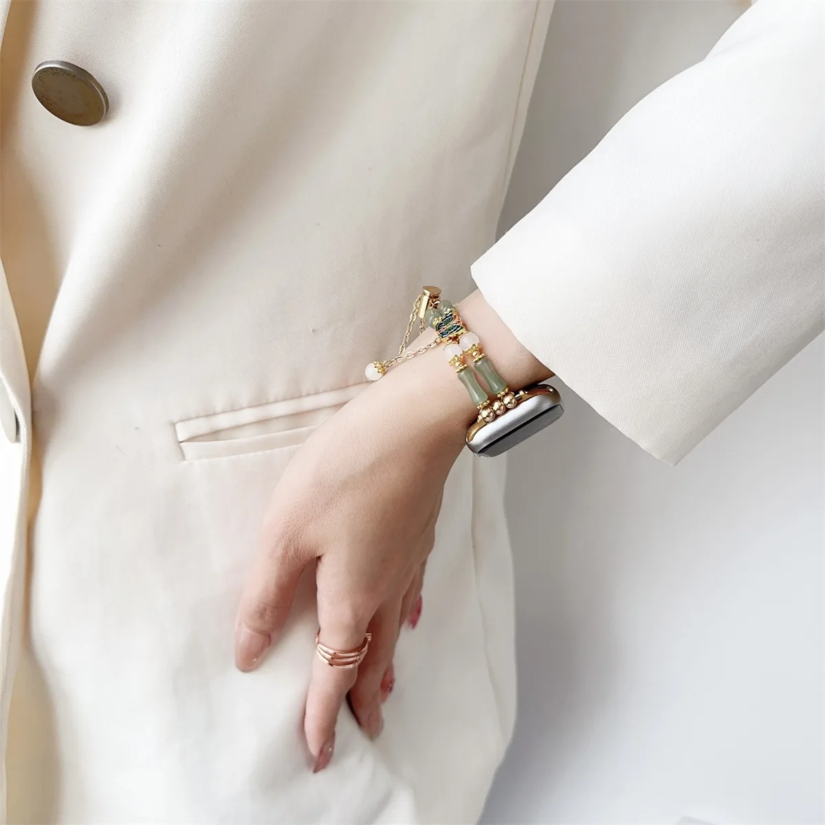 Schmuckarmband für die iWatch Ultra 2 Serie 10/9/8/7/6/5, modisches Uhrenarmband, 42/44/45/46/49 mm, 38/40/41 mm_voghion.com